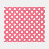 Couverture Polaire Points blancs sur corail (Devant (Horizontal))