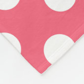 Couverture Polaire Points blancs sur corail (Coin)