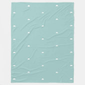 Couverture Polaire Points blancs sur fond bleu coquille d'oeuf (Devant)