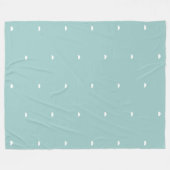 Couverture Polaire Points blancs sur fond bleu coquille d'oeuf (Devant (Horizontal))