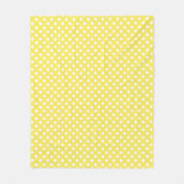 Couverture Polaire Points blancs sur fond jaune maïs (Devant)