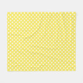 Couverture Polaire Points blancs sur fond jaune maïs (Devant (Horizontal))