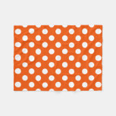 Couverture Polaire Points blancs sur orange (Devant (Horizontal))