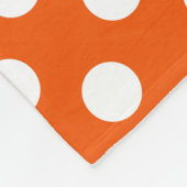 Couverture Polaire Points blancs sur orange (Coin)