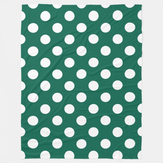 Couverture Polaire Points blancs sur vert sauge (Devant)