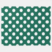 Couverture Polaire Points blancs sur vert sauge (Devant (Horizontal))