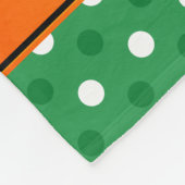 Couverture Polaire Points blancs verts de basket-ball de nom personna (Coin)