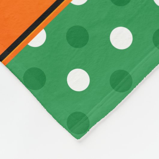 Couverture Polaire Points blancs verts de basket-ball de nom personna (Coin)