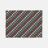 Couverture Polaire Points blancs verts rouges (Devant (Horizontal))