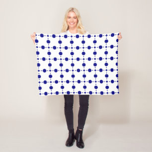 Couverture Polaire Points bleus de marine, Motif à pois, Pois