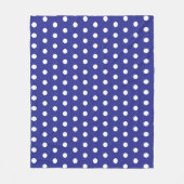 COUVERTURE POLAIRE POINTS BLEUS FONCÉS PERSONNALISÉS STYLÉS SIMPLES (Devant)