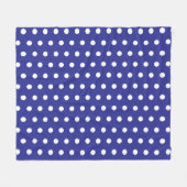 COUVERTURE POLAIRE POINTS BLEUS FONCÉS PERSONNALISÉS STYLÉS SIMPLES (Devant (Horizontal))