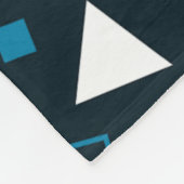 Couverture Polaire Points Carrés du cercle du triangle bleu Motif rét (Coin)