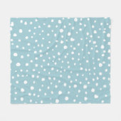 Couverture Polaire Points Dalmatiens Bleus, Points Dalmatiens, Impres (Devant (Horizontal))