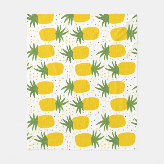 Couverture Polaire Points d'ananas : Conception de fruits d'été (Devant)