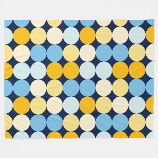 Couverture Polaire Points de couleur 02 - Bleu foncé (Devant (Horizontal))