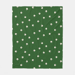 Couverture Polaire Points de crâne Kawaii mignons aléatoires vert fon
