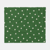 Couverture Polaire Points de crâne Kawaii mignons aléatoires vert fon (Devant (Horizontal))