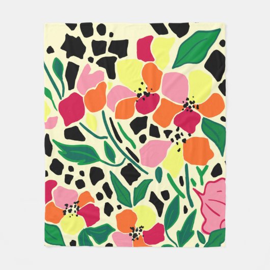 Couverture Polaire Points de jardin tropicaux (Devant)