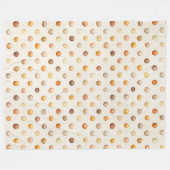 Couverture Polaire Points de Latte Citrouille Pêche (Devant (Horizontal))