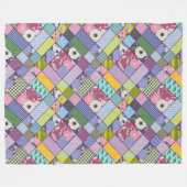 Couverture Polaire Points de Motif géométrique à écailles colorées (Devant (Horizontal))