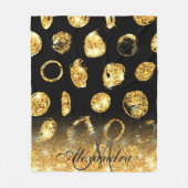 Couverture Polaire Points de pinceau d'or (Devant)