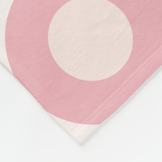 Couverture Polaire Points du milieu du siècle rétro Vanille rose (Coin)