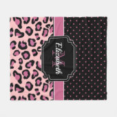 Couverture Polaire Points et Empreintes de léopard (Devant (Horizontal))