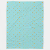 Couverture Polaire Points Gold Confetti Aqua Mint (Devant)