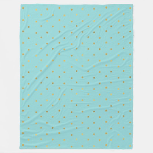 Couverture Polaire Points Gold Confetti Aqua Mint (Devant)