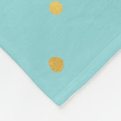 Couverture Polaire Points Gold Confetti Aqua Mint (Coin)