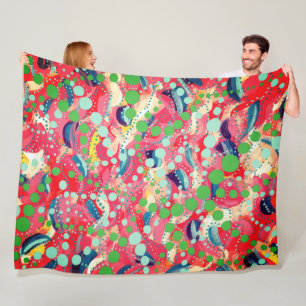 Couverture Polaire Points heureux et formes jouées