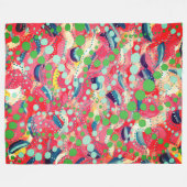 Couverture Polaire Points heureux et formes jouées (Devant (Horizontal))