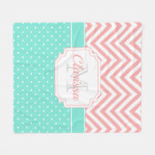 Couverture Polaire Points mignons et Chevron (Devant (Horizontal))