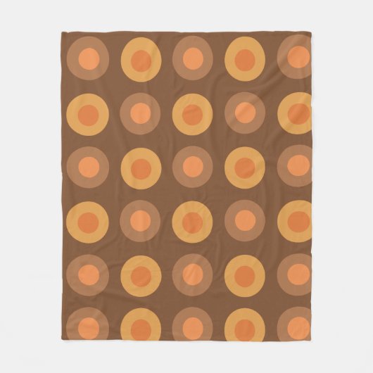 Couverture Polaire Points MiSiècle Rétro Brûlés Orange (Devant)