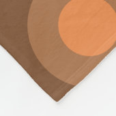 Couverture Polaire Points MiSiècle Rétro Brûlés Orange (Coin)