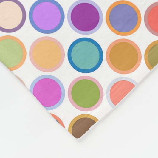 Couverture Polaire Points modernes du milieu du siècle, couleurs mult (Coin)