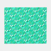 Couverture Polaire Points modernes du milieu du siècle - tons aqua (Devant (Horizontal))