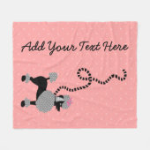 Couverture Polaire Points modernes roses de les années 50 de chien de (Devant (Horizontal))