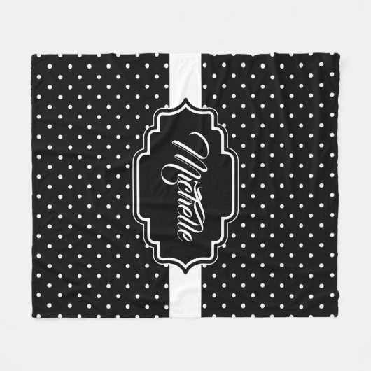 Couverture Polaire Points noirs et blancs (Devant (Horizontal))