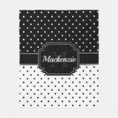 Couverture Polaire Points noirs et blancs (Devant)