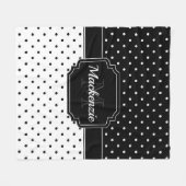 Couverture Polaire Points noirs et blancs (Devant (Horizontal))