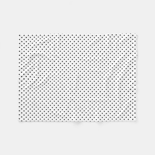 Couverture Polaire Points noirs Point Polka blanc (Devant (Horizontal))