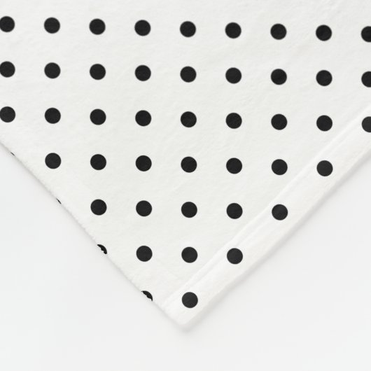 Couverture Polaire Points noirs Point Polka blanc (Coin)