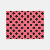 Couverture Polaire Points noirs sur corail (Devant (Horizontal))