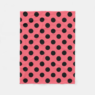 Couverture Polaire Points noirs sur corail