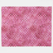 Couverture Polaire Points or d'aquarelle rose fille (Devant (Horizontal))