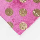 Couverture Polaire Points or d'aquarelle rose fille (Coin)