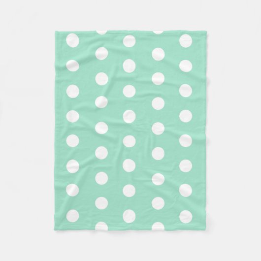 Couverture Polaire Points Poka Verts (Devant)