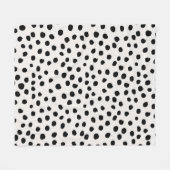 Couverture Polaire Points posters de animaux Noir Et Blanc Dalmatie (Devant (Horizontal))